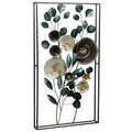 Decoratiune de perete Floral, Creaciones Meng, 50.2x90.8 cm, metal