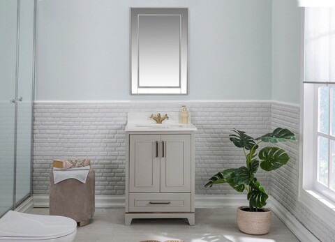 Set mobilier de baie (2 piese), jussara, ontario 24, gri