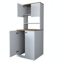 Dulap pentru masina de spalat, Wren,  KD102 - 2160, 70 x 183.6 x 72.6 cm, pal melaminat, alb/nuc
