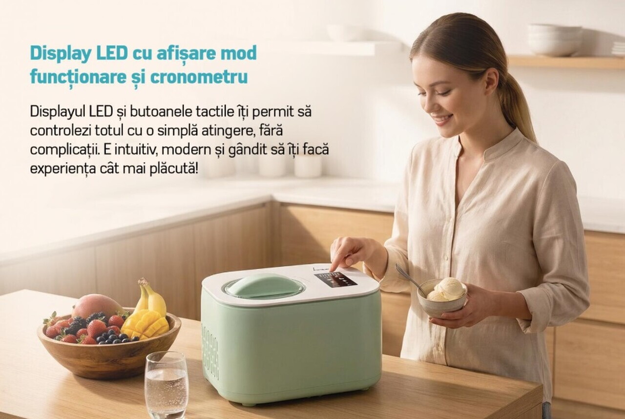 Masina inghetata Fram, 100W, 1L, verde/alb - view 7