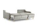 Coltar extensibil reversibil, Pansy, Mazzini Sofas, 4 locuri, cu lada de depozitare, 220x150x90 cm, catifea, bej