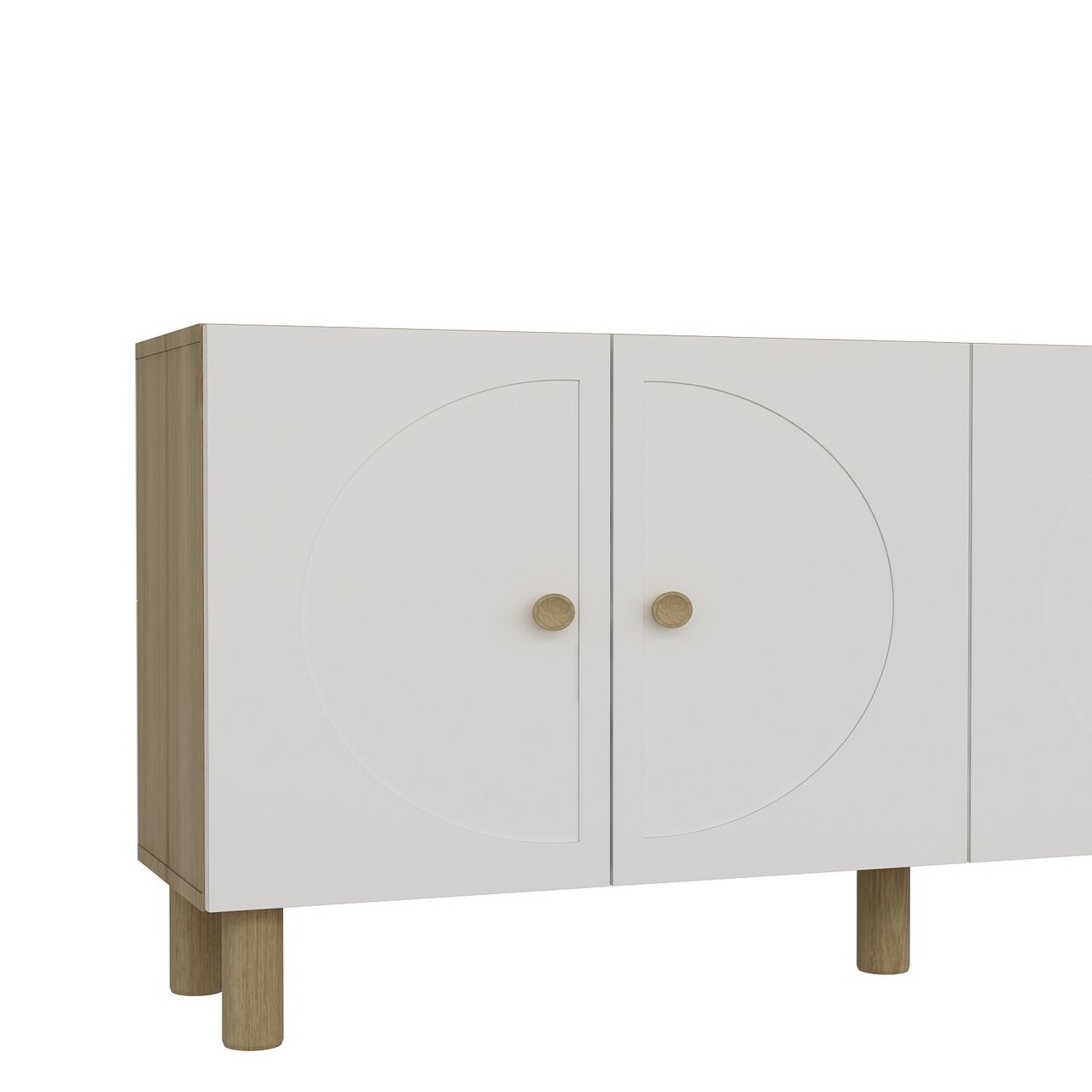 Consola, Hanah Home, Ege, 150x75x32 cm, PAL , Maro, Alb - view 5