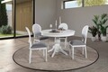 Set masa extensibila si 4 scaune, Fairfax, Albero151, Lemn, Natural