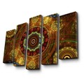 Set 5 tablouri decorative, 5PATK-248, Canvas, 19 x 70 cm, Multicolor