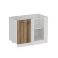 Dulap pentru bucatarie, Hanah Home, Minar, 105x72x56 cm, Alb / Dore