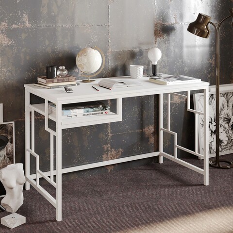 Birou, Hadley, Victory, 120x75x60 cm, Alb Hadley