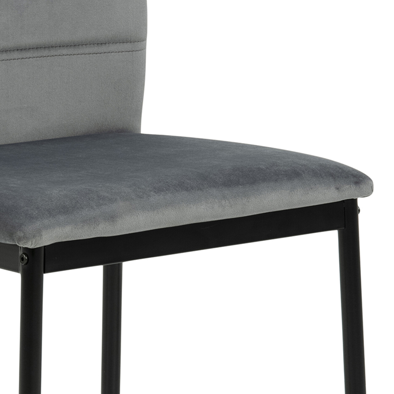 Scaun Dia, Actona, 43.5x53x91.5 cm, catifea/otel, gri inchis - view 4