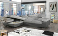 Coltar extensibil stanga 4 locuri ELTAP, Armd-66, Armando, 289x203x85 cm, lemn/poliester, gri deschis/gri
