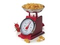 Cantar de bucatarie mecanic, Vintage, Excelsa, 3 kg, 10 g, inox, rosu