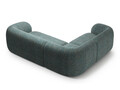 Coltar stanga 4 locuri, Kate, Micadoni, 252x220x76 cm, tesatura structurata, albastru melanj
