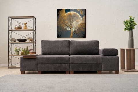 Canapea extensibila 3 locuri, Atelier del Sofa, 613LFS1156, Antracit