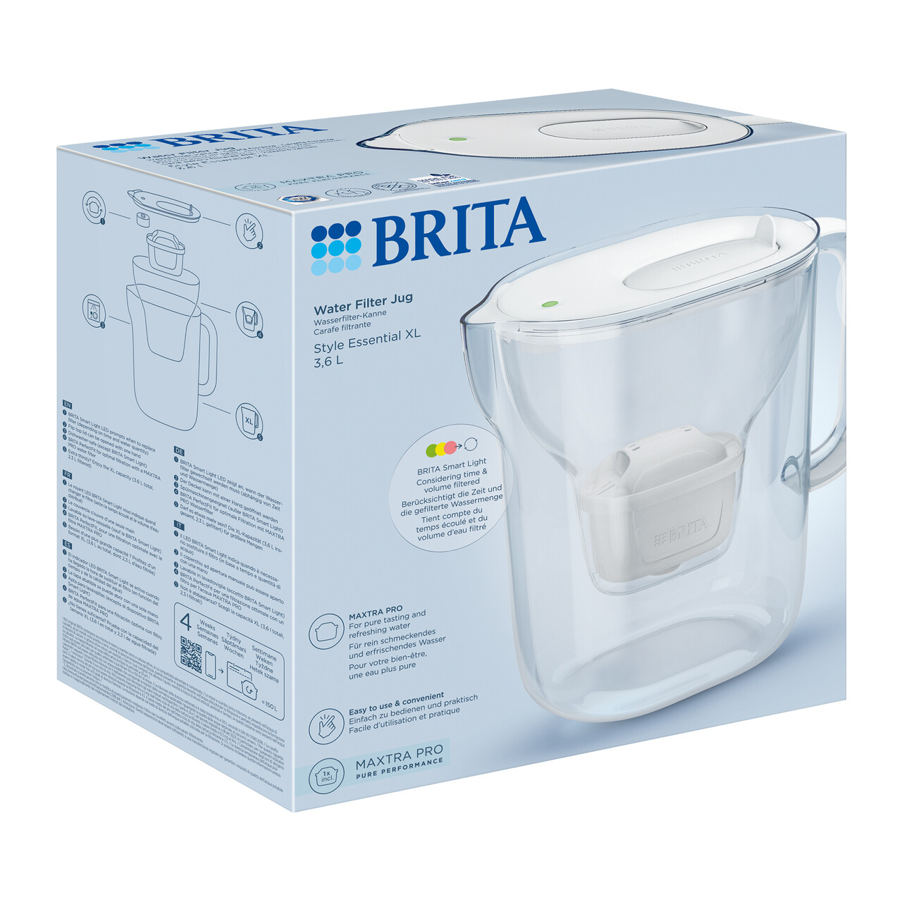 Cana filtranta BRITA Style Essential 3,6 L Maxtra Pro (White) - imagine 9