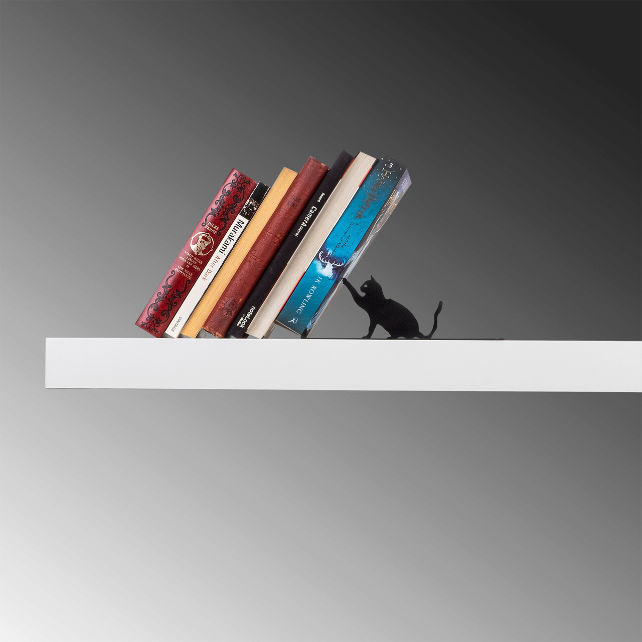 Opritor de carti, Kitap tutucu 20, 25,5x12,5x12 cm, Negru — imaginea 2