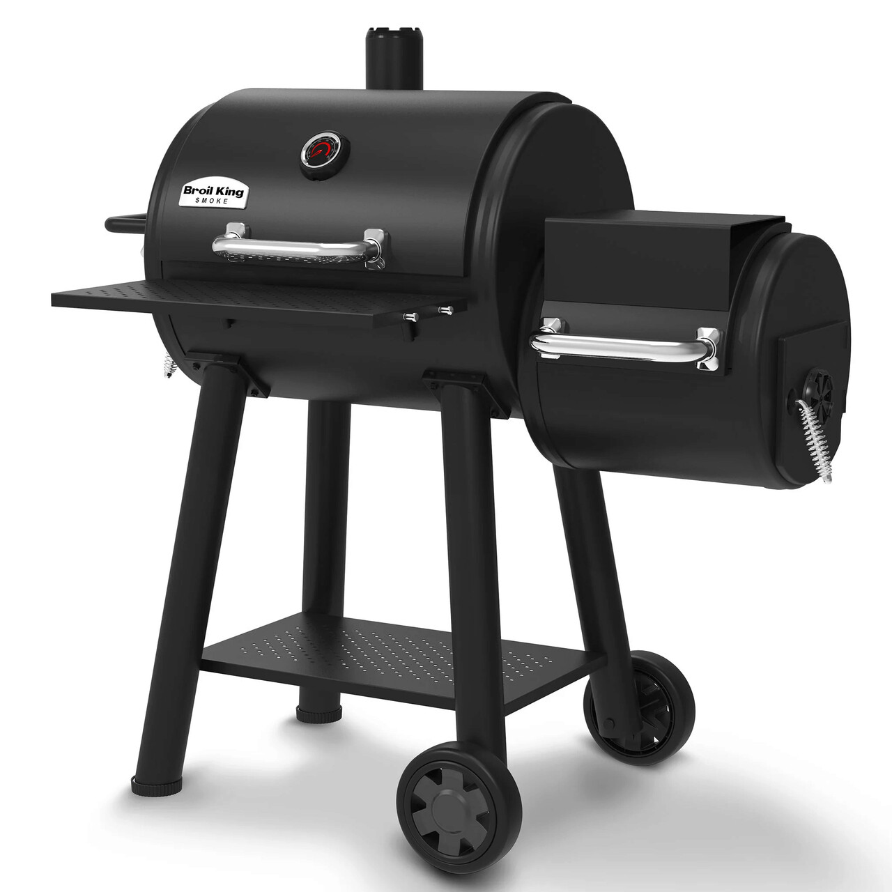 Gratar cu carbuni si afumatoare SMOKE OFFSET 500 Broil King, 127.5x66.3x134 cm, inox/fonta, negru - 1 | YEO
