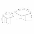 Masuta de cafea, Hanah Home, Luvi, 40.6x40.35x40.6 cm, Rahle / Antracit