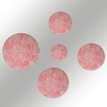 Set 5 decoratiuni de perete, Marble v2, metal, lucrat manual, Ø7 - 27 cm, multicolor