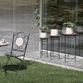Set 3 suporturi pentru ghivece Mandala Uriah, Versa, 30 x 69 cm, metal