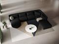 Coltar panoramic dreapta 6 locuri, Tulum, Cosmopolitan Design, 330x255x70 cm, catifea, negru