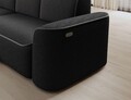 Coltar stanga 4 locuri ELTAP, Ume, 287x190x88 cm, lemn/poliester, gri inchis/gri