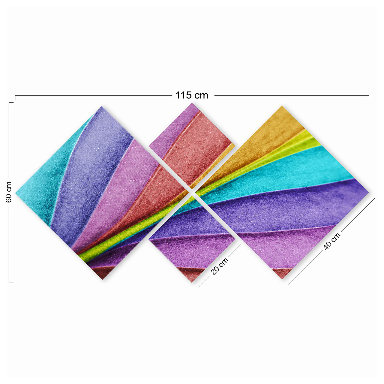 Set 4 tablouri decorative, 4MDF112306427, MDF, Imprimat UV, Multicolor