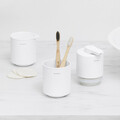 Recipient depozitare baie, Brabantia, MindSet, 8x9.5x9.5 cm, otel, Alb