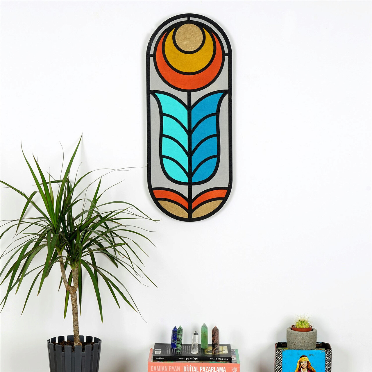Decoratiune de perete, ART060, PAL, Dimensiune: 53 x 22 x 2 cm, Multicolor