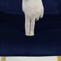 Scaun Chic Velvet, Signal, 51x44x89 cm, catifea/otel, albastru/auriu