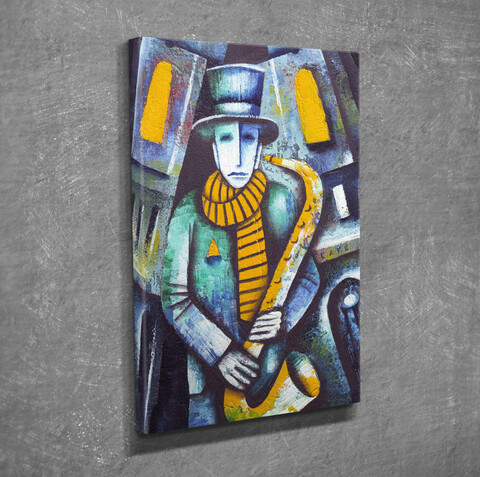 Tablou decorativ, dc204, canvas, lemn, multicolor