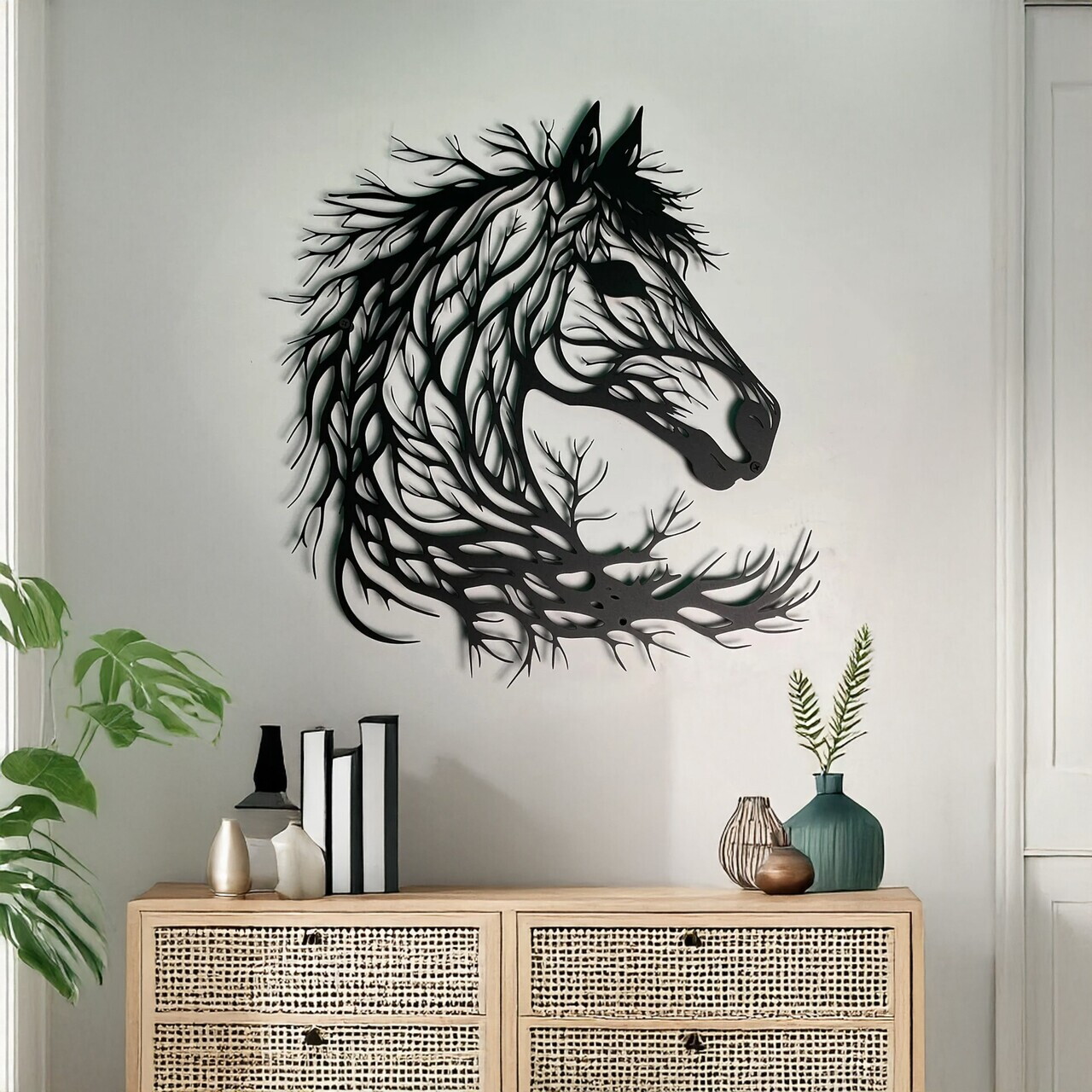 Decoratiune de perete, DCV-1057-MT, Dimensiune: 60 x 60 cm, Negru — imaginea 3