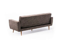 Canapea extensibila cu 3 locuri, Balcab Home, 825BLC2681, Lemn / Metal, Maro