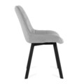 Scaun Colin, Homla, 53x51x83 cm, metal/MDF/velur, gri