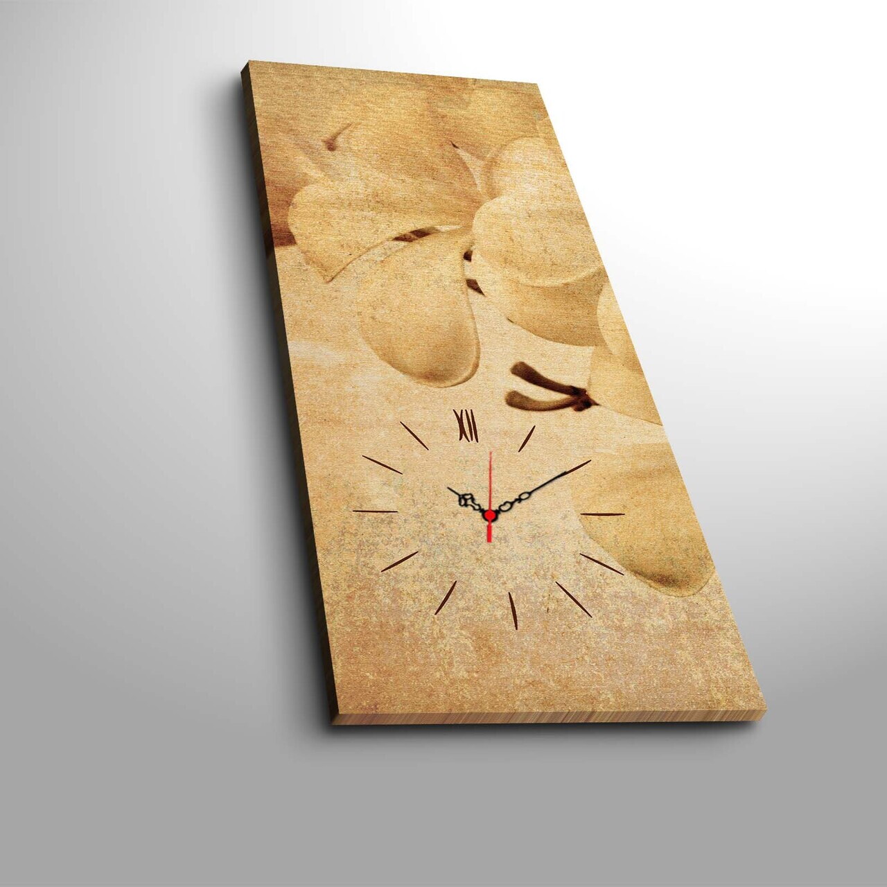 Ceas de perete, 3070CS-39, PÂNZĂ DIN PIELE ÎNTOARSĂ, 30 x 70 cm, Multicolor — imaginea 3
