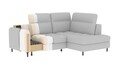 Coltar extensibil dreapta 3 locuri ELTAP, RT-04RAQ, Barea, 208x160x100 cm, lemn/poliester, gri deschis