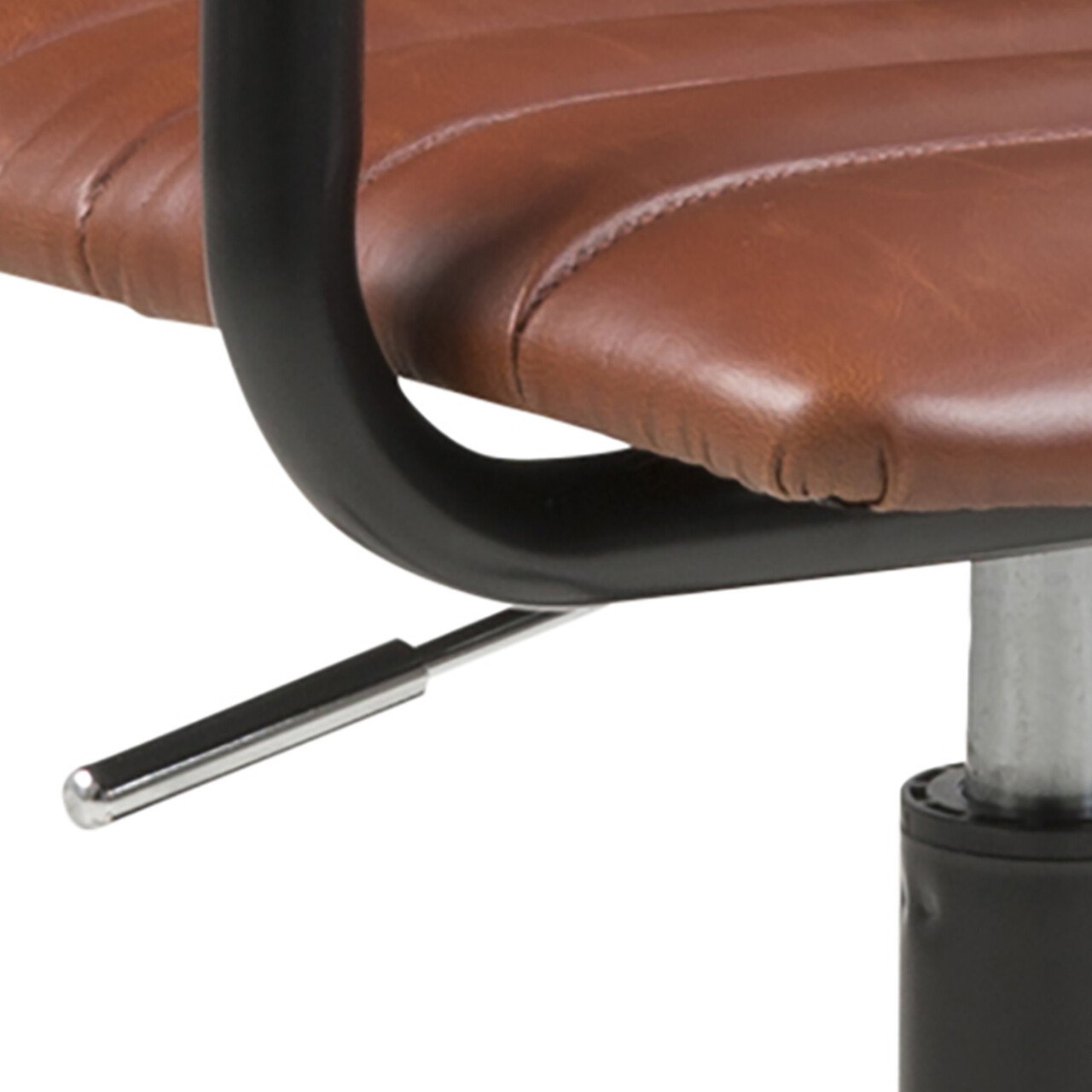 Scaun de birou Winslow, Actona, 51x58x103 cm, rotativ, piele ecologica/otel, brandy - view 6