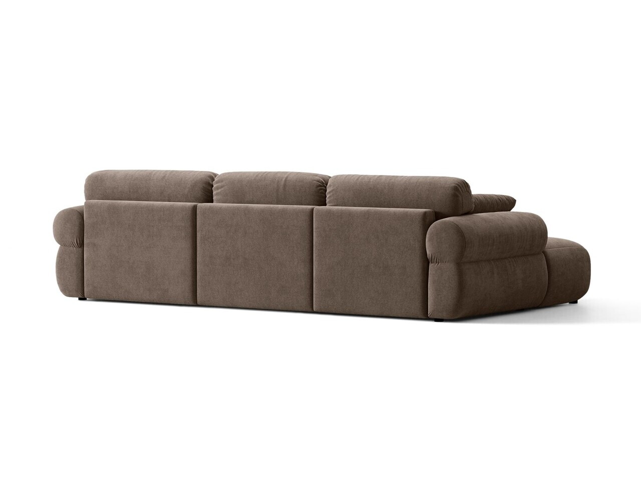 Coltar stanga 6 locuri, Ophelia, Micadoni Home, 297x164x84 cm, tesatura structurata, cappuccino — imaginea 6