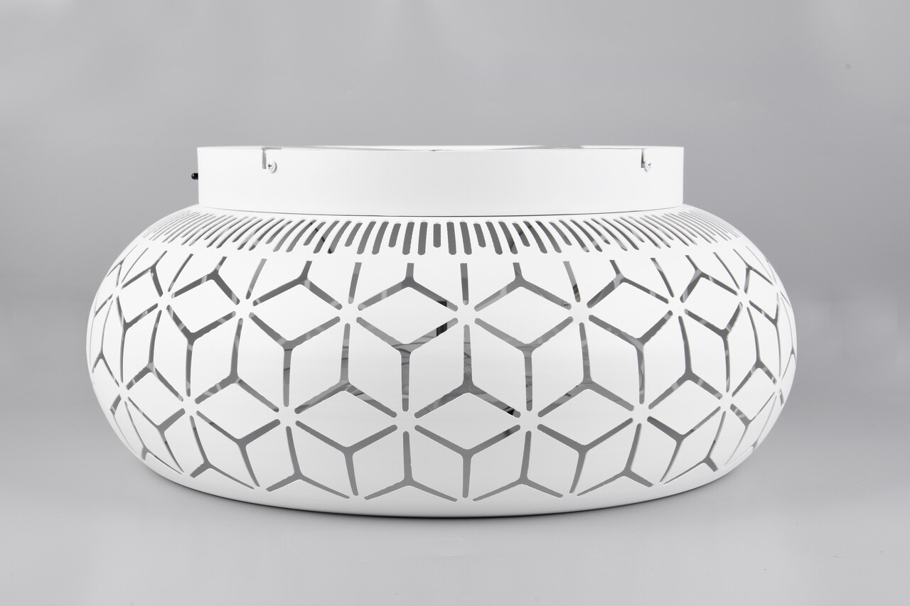 Plafoniera cu ventilator Bidar, RL, 50x22 cm, 10W, 3x E27, metal, alb mat