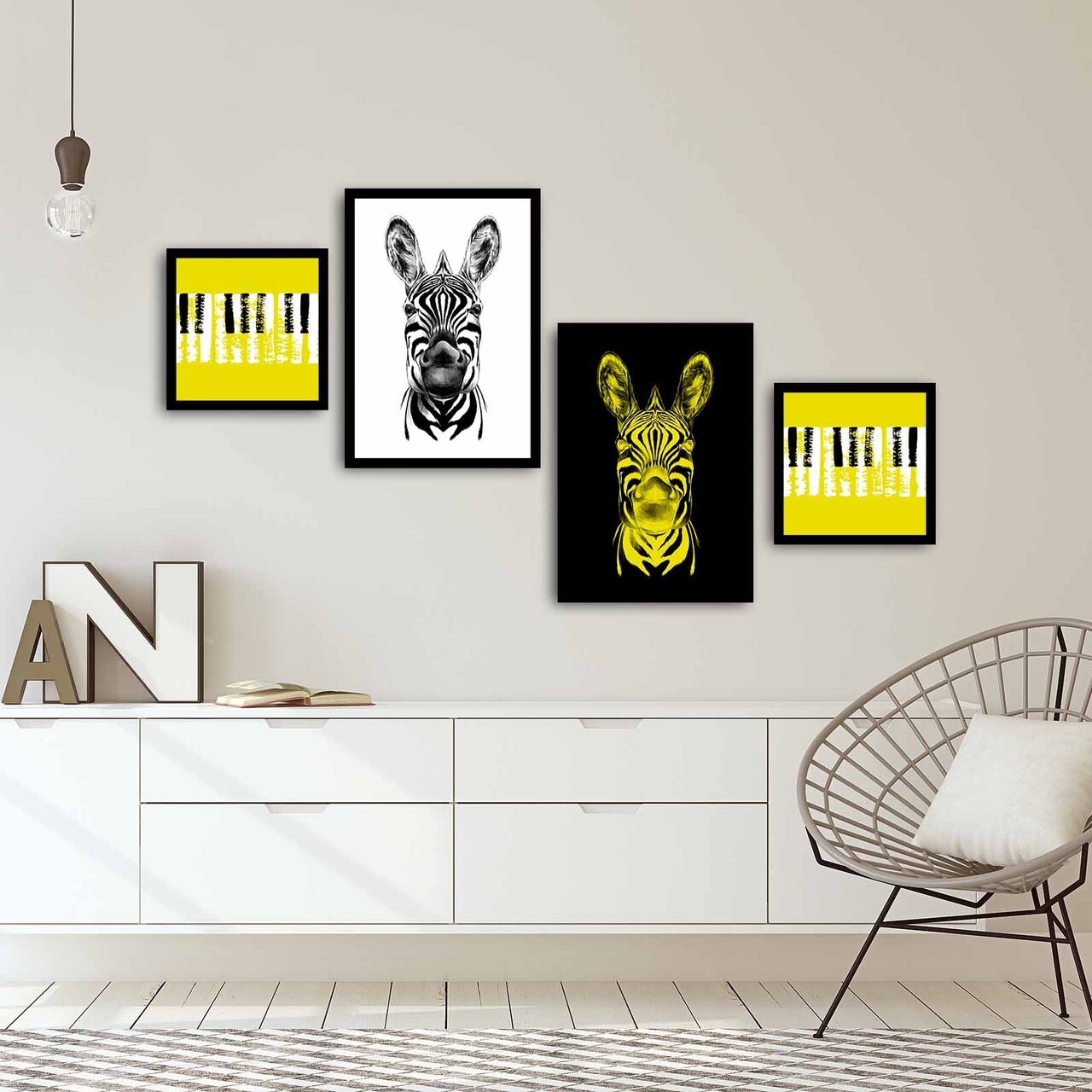 Set 4 tablouri decorative 4PSCT-01 Cadru: 100% PVC (grosime: 22 mm) Multicolor