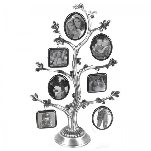 Rama foto Silver Tree, InArt, 16 x 25 cm, aluminiu/sticla, argintiu