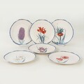 Set 6 farfurii intinse ST040406F022, Keramika, 25x25x2 cm, ceramica, multicolor