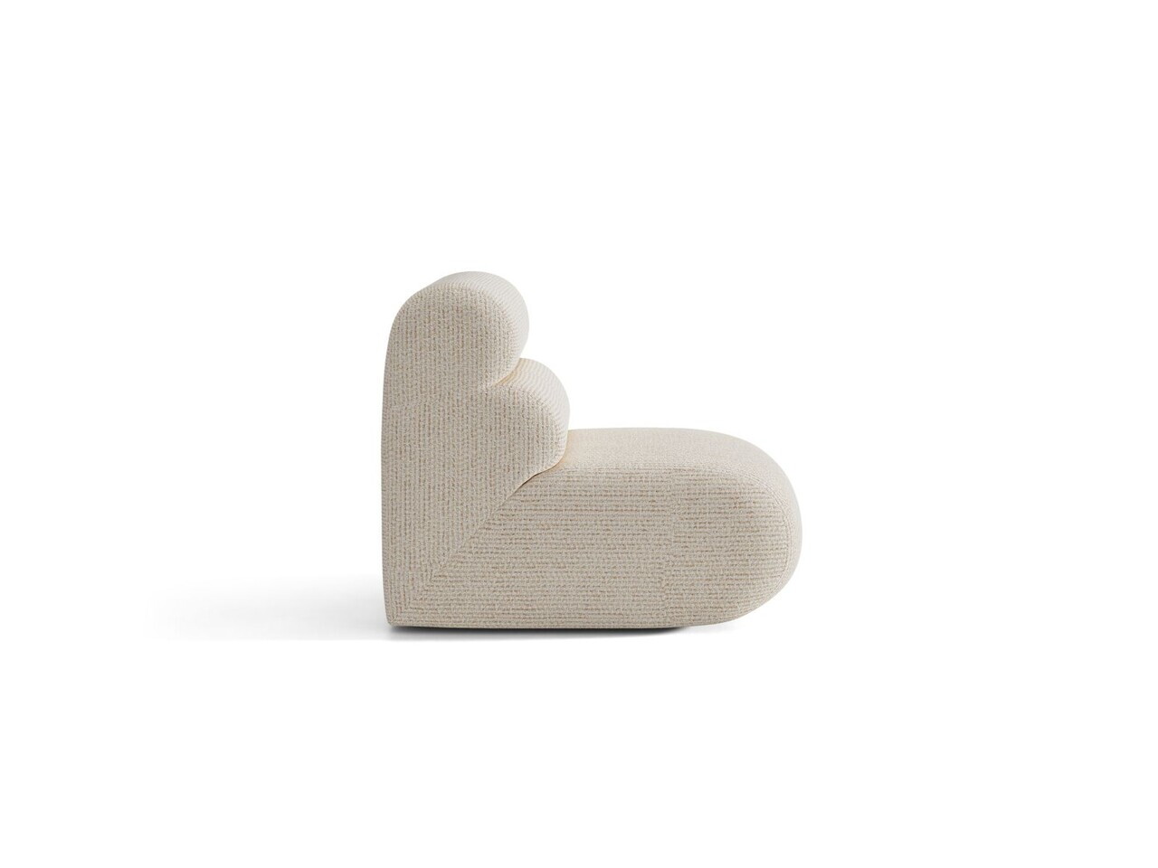 Modul canapea 1 loc fara cotiere, Neo, Micadoni Home, 85x100x83 cm, tesatura Chenille Silencio, bej deschis — imaginea 5