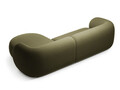 Coltar dreapta 3 locuri, Kate, Micadoni, 285x176x76 cm, catifea, verde