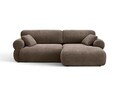 Coltar dreapta 4 locuri, Ophelia, Micadoni Home, 236x164x84 cm, tesatura structurata, cappuccino