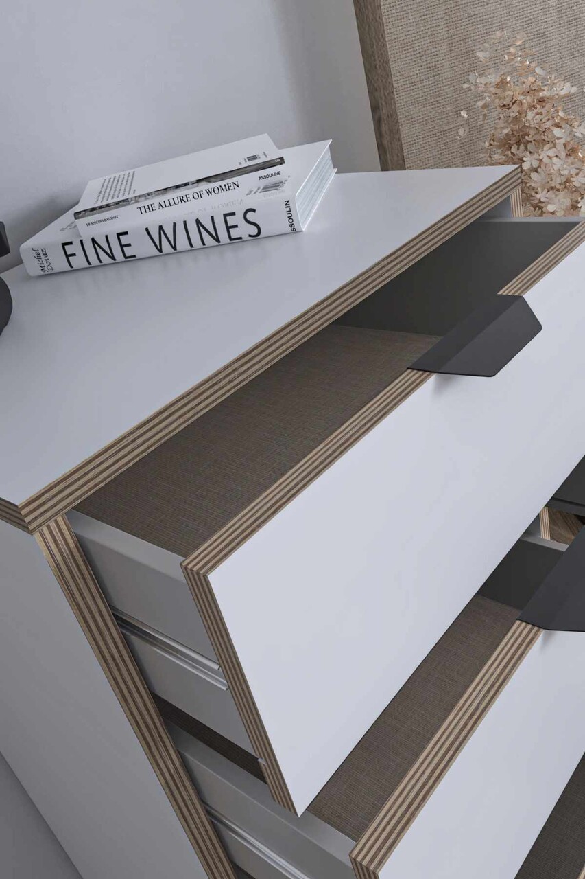 Dulap, Hanah Home, Arden, 50x105x40 cm, Alb - imagine 6