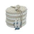 Set 4 suporturi de pahar Fish, Decoris, 10x7 cm, alb/crem