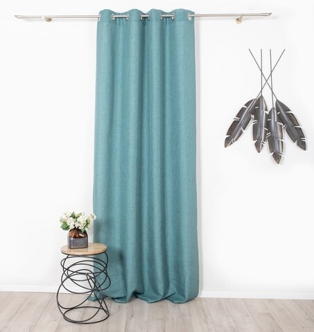 Draperie Mendola Interior, Hollandaise, 140×245 cm, poliester, turcoaz Mendola Interior