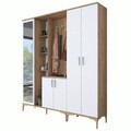 Cuier de perete, Rani, EA131, 180x198.6x37.5 cm, PAL, Nuc/Alb