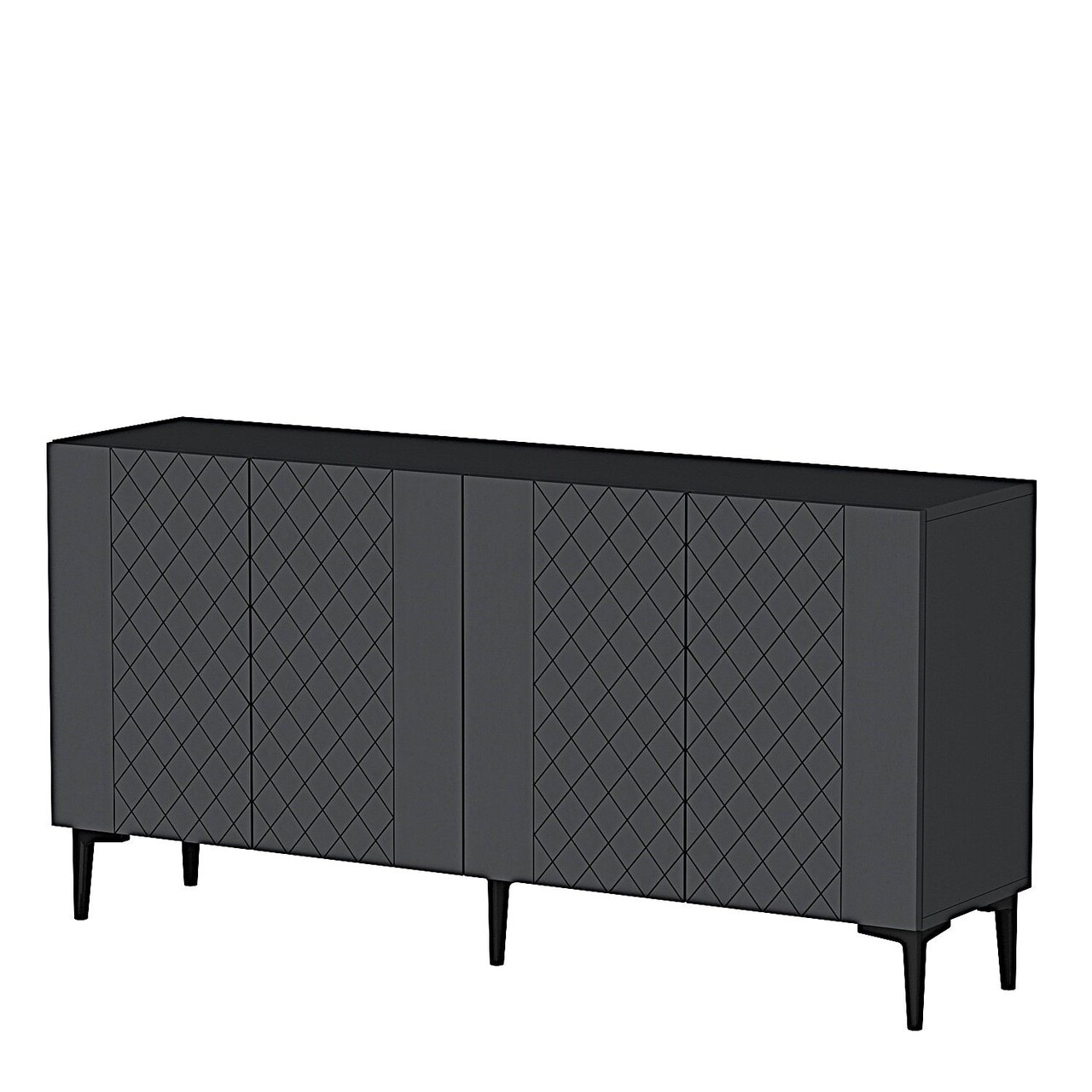 Consola, Hanah Home, Resso 150, 150x75x32 cm, Antracit - view 6
