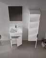 Set Dulap de Baie cu Chiuvetă și Oglindă (2 Piese), Hanah Home, Purus 55, Alb