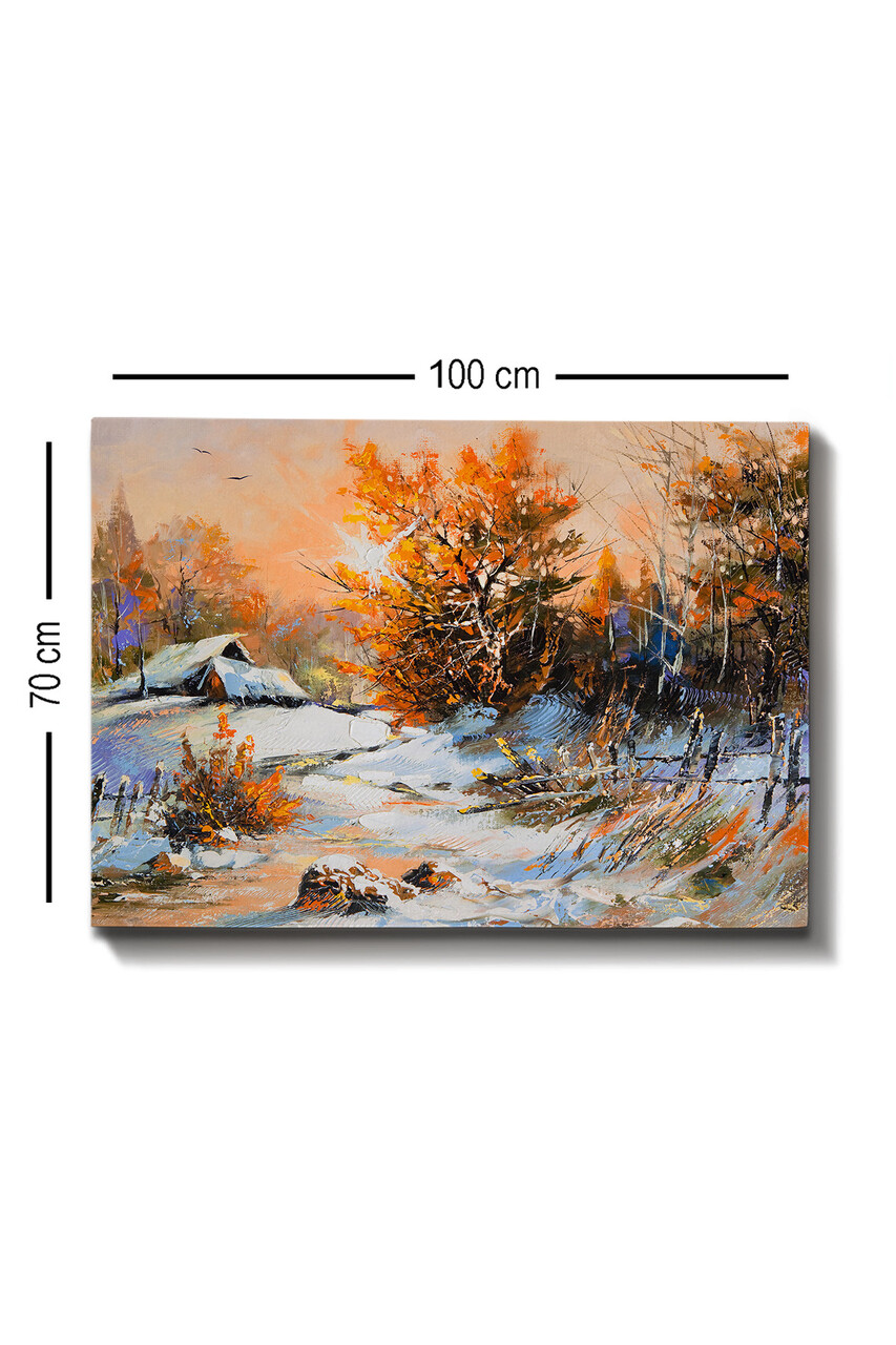 Tablou decorativ, Kanvas Tablo (70 x 100), Cadru: 100% LEMN (grosime: 3 cm), Multicolor - view 3