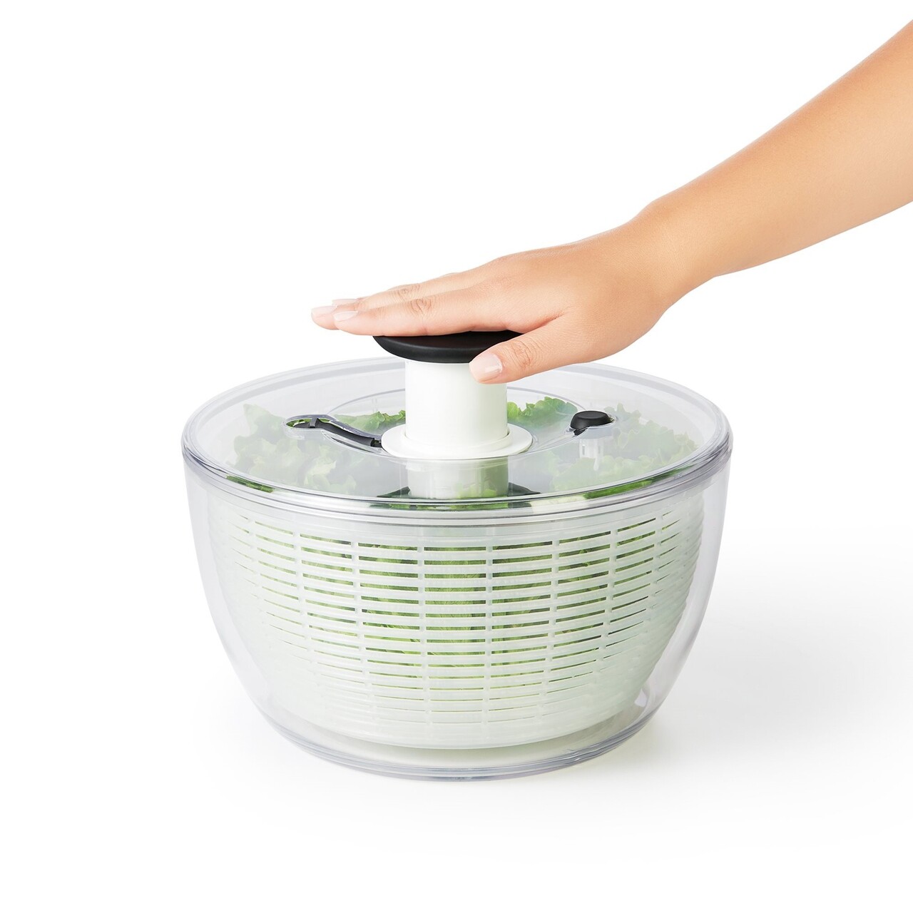 Uscator salata si verdeturi, plastic, 26,6cm/4,7L, "Good Grips" - OXO - imagine 2